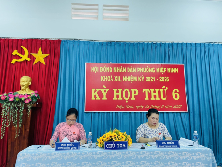 Kỳ họp thứ 6 (Kỳ họp thường lệ) Hội đồng nhân dân phường Hiệp Ninh khoá XII, nhiệm kỳ 2021-2026