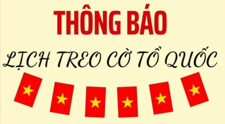 Thông báo treo cờ Tổ quốc ngày lễ Quốc Khánh 2/9